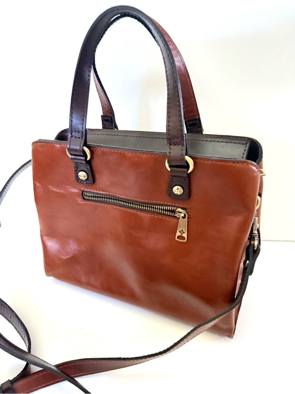 Patricia Nash Moggie Leather Satchel Owl Embroidery Tote Crossbody Rare - Picture 7 of 10